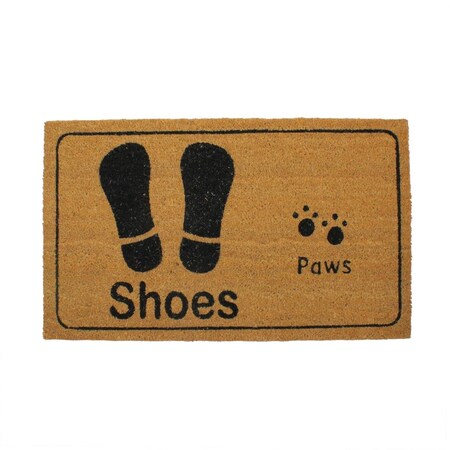 Gordon Companies 18 x 30 in. Shoes with Paws Door MatBeige & Black 33841584